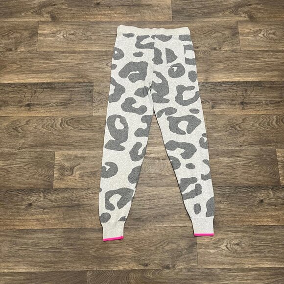 Scott & Scott London Leopard Silk Blend Gray Pink Jogger Knit Sweatpant Medium - Picture 7 of 7